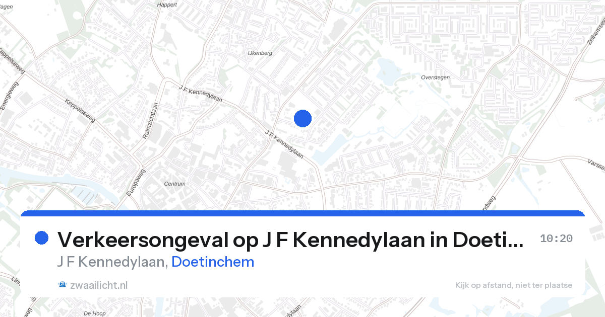 Verkeersongeval op J F Kennedylaan in Doetinchem — 26 aug 2026