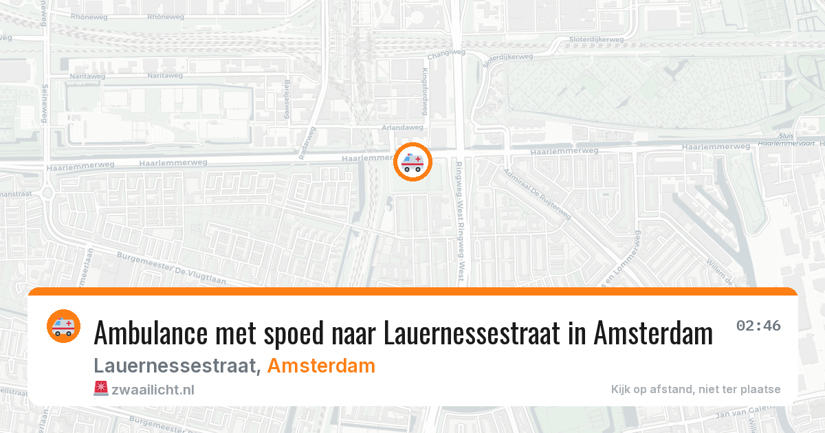 Ambulance met spoed naar Lauernessestraat in Amsterdam — 6 jun 2026