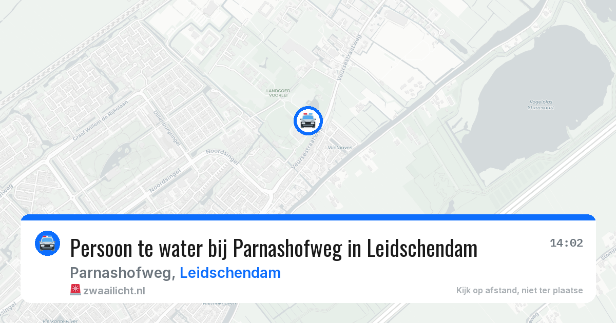 Persoon te water bij Parnashofweg in Leidschendam — 27 jul 2026