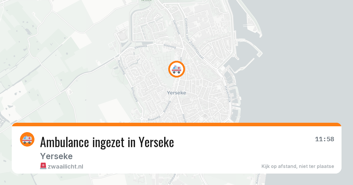 Ambulance ingezet in Yerseke — 11 jul 2026