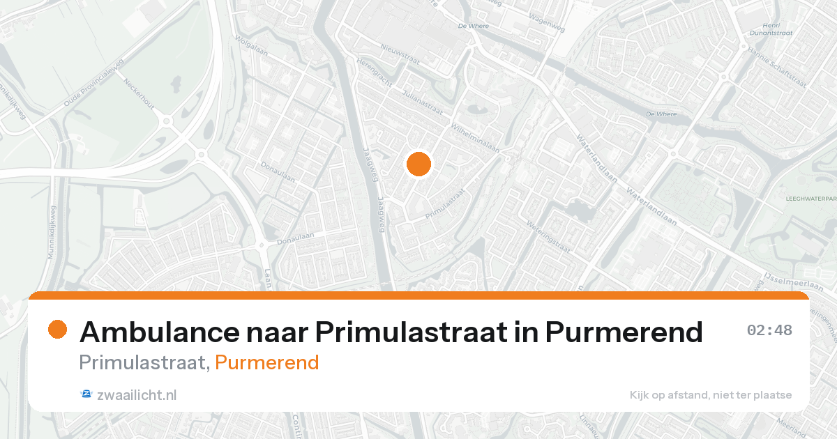 Ambulance naar Primulastraat in Purmerend — 19 mei 2026