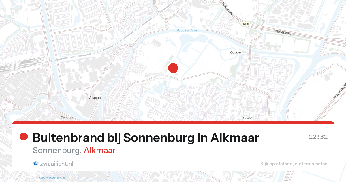 Buitenbrand bij Sonnenburg in Alkmaar — 22 feb 2026