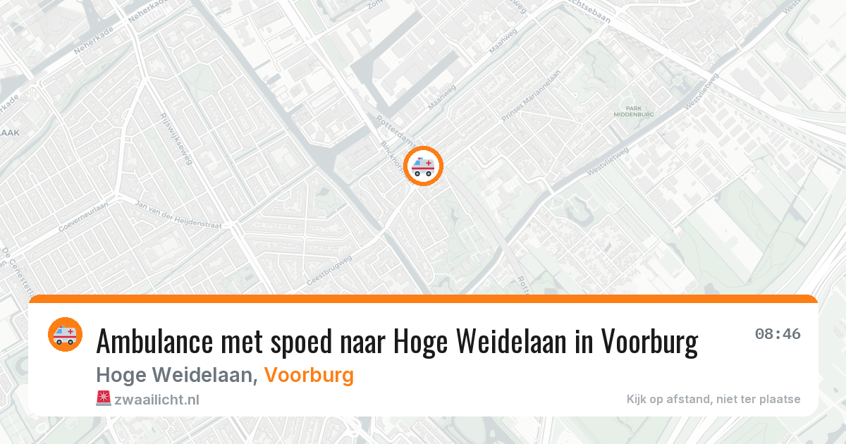 Ambulance met spoed naar Hoge Weidelaan in Voorburg — 10 apr 2026