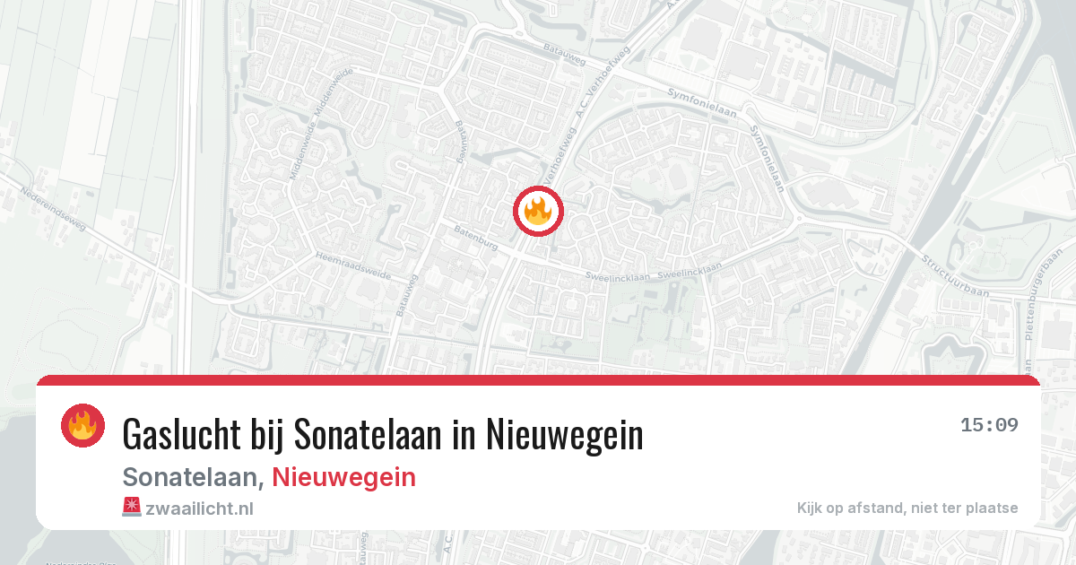 Gaslucht bij Sonatelaan in Nieuwegein — 8 apr 2026