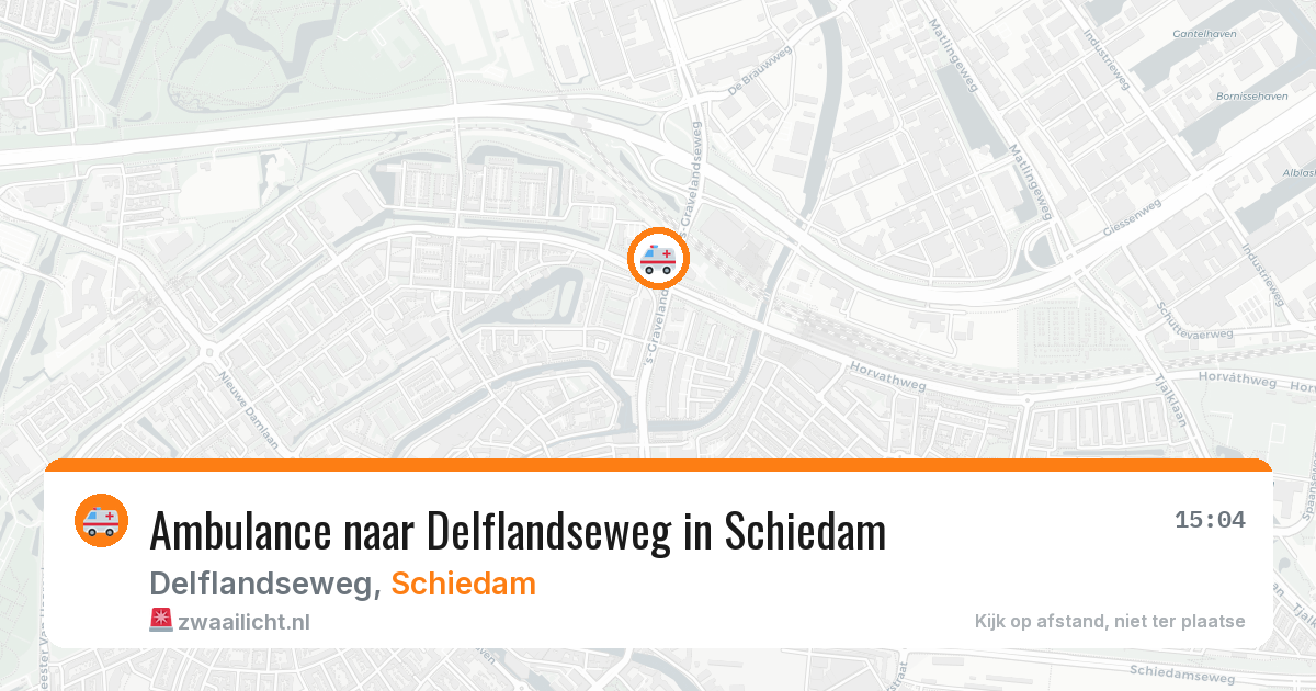 Ambulance naar Delflandseweg in Schiedam — 2 jul 2026