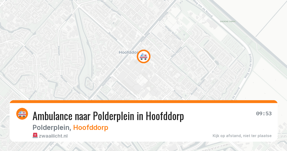 Ambulance naar Polderplein in Hoofddorp — 31 jul 2026