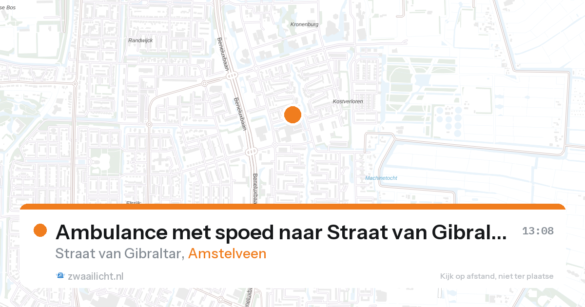 Ambulance met spoed naar Straat van Gibraltar in Amstelveen — 27 aug 2026