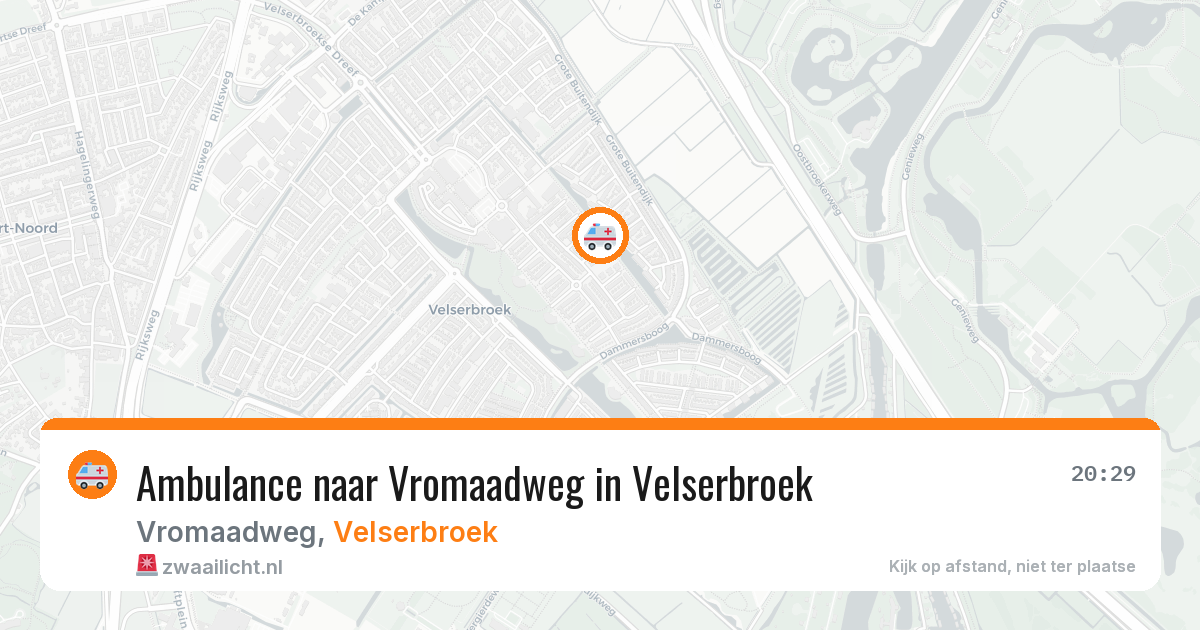 Ambulance naar Vromaadweg in Velserbroek — 7 aug 2026