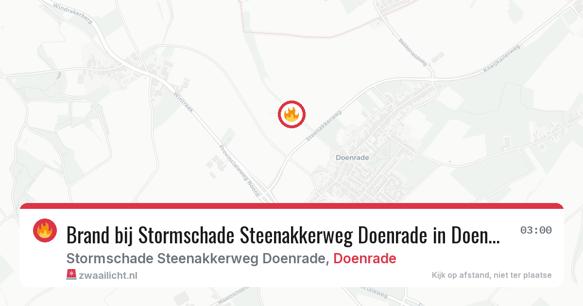 Brand bij Stormschade Steenakkerweg Doenrade in Doenrade — 19 jun 2026