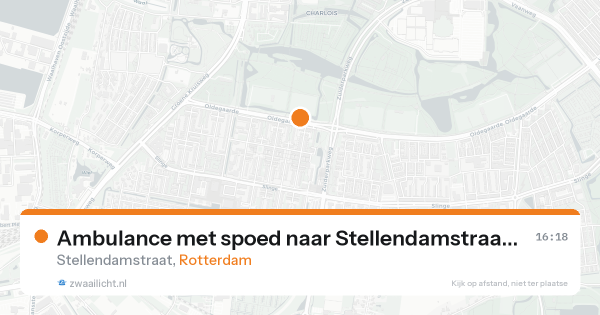 Ambulance met spoed naar Stellendamstraat in Rotterdam — 8 jul 2026