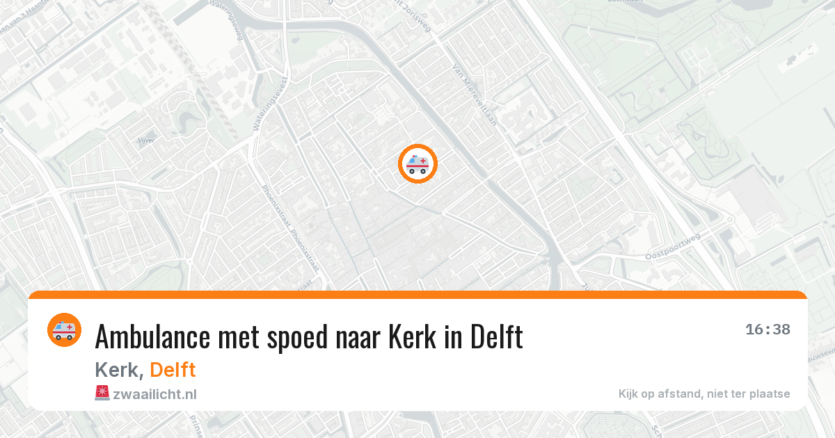 Ambulance met spoed naar Kerk in Delft — 10 aug 2026