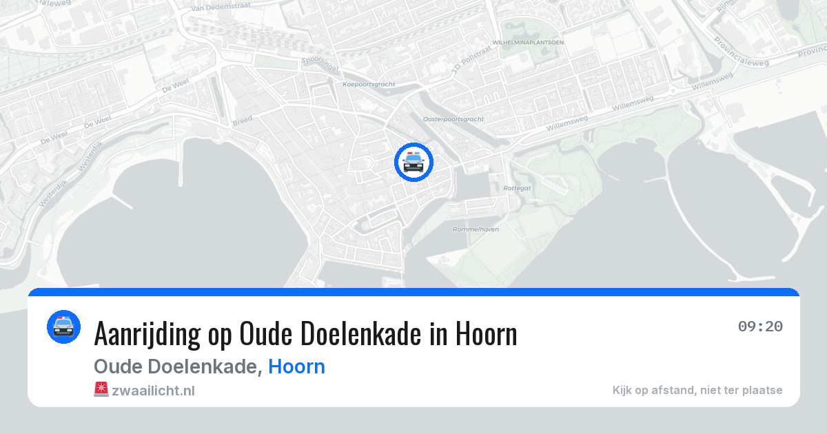Aanrijding op Oude Doelenkade in Hoorn — 12 jul 2026
