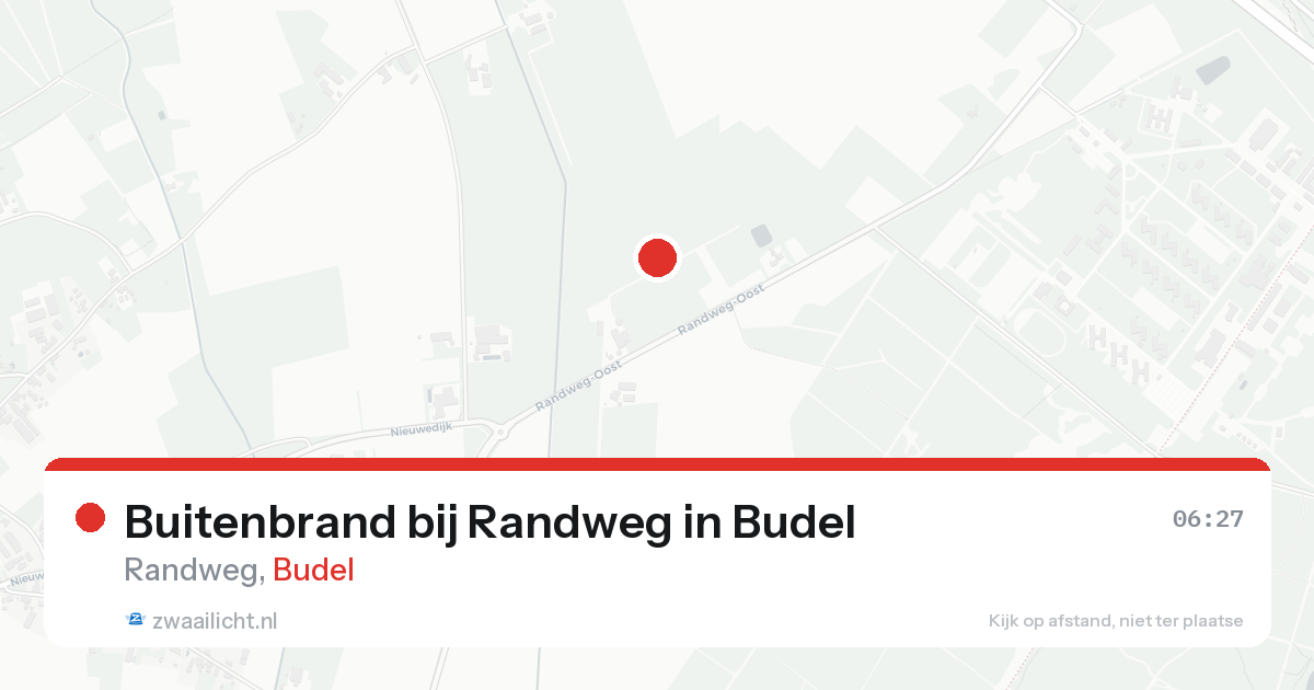 Buitenbrand bij Randweg in Budel — 16 aug 2026