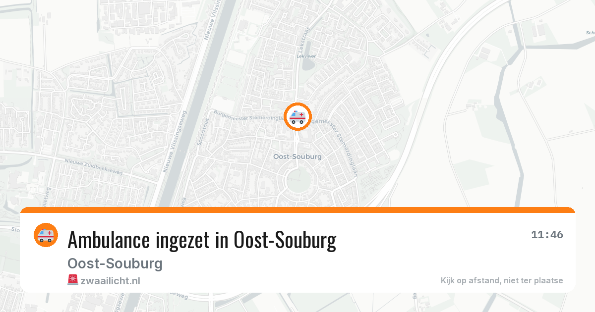 Ambulance ingezet in Oost-Souburg — 31 jul 2026
