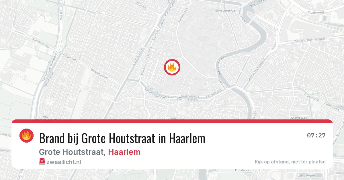 Brand bij Grote Houtstraat in Haarlem — 4 aug 2026