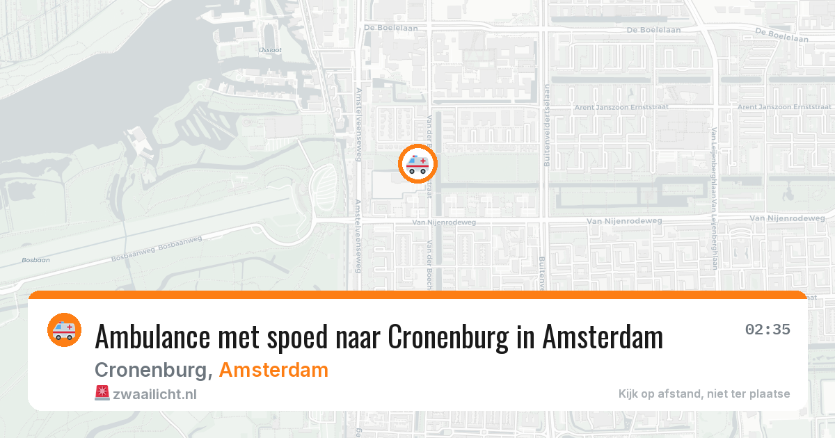 Ambulance met spoed naar Cronenburg in Amsterdam — 31 mei 2026