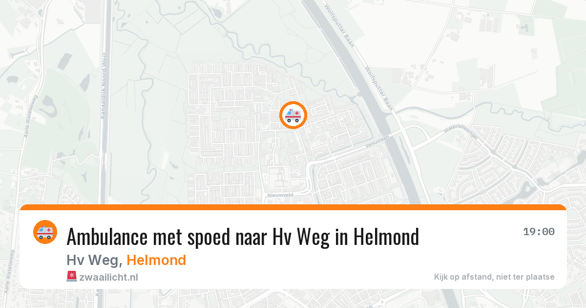 Ambulance met spoed naar Hv Weg in Helmond — 9 jun 2026