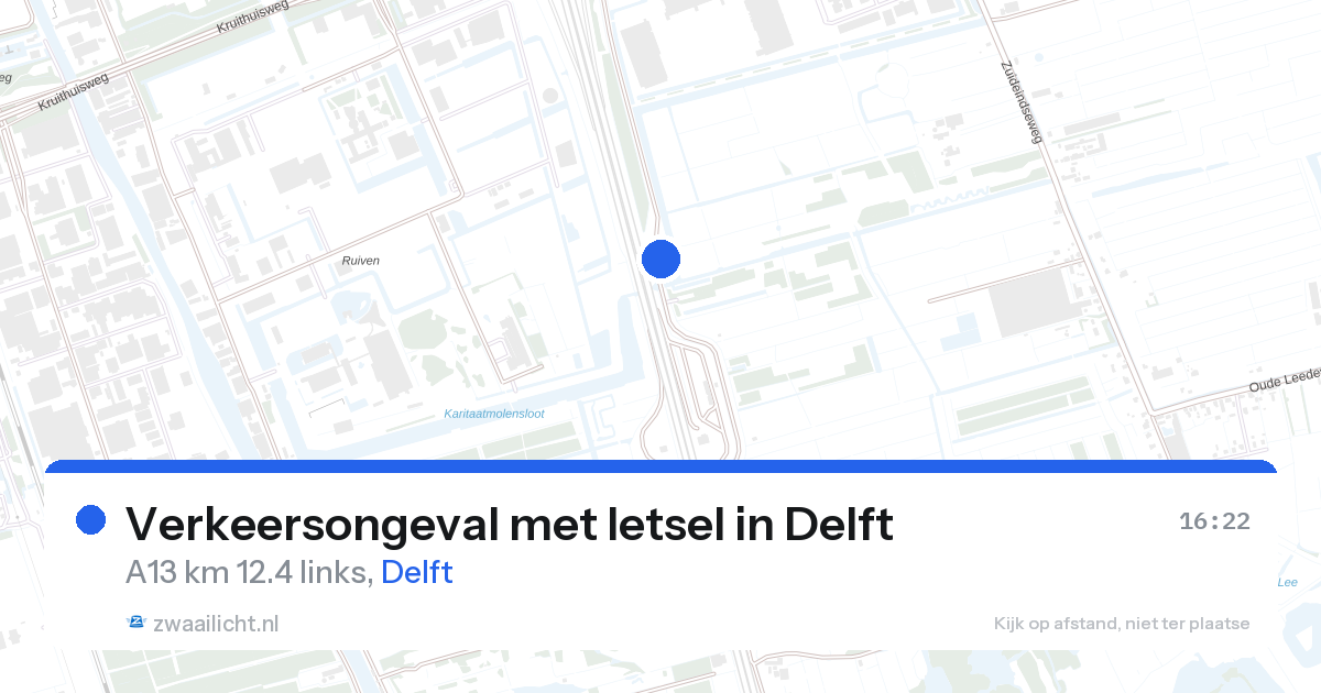 Verkeersongeval met letsel in Delft — 28 aug 2026