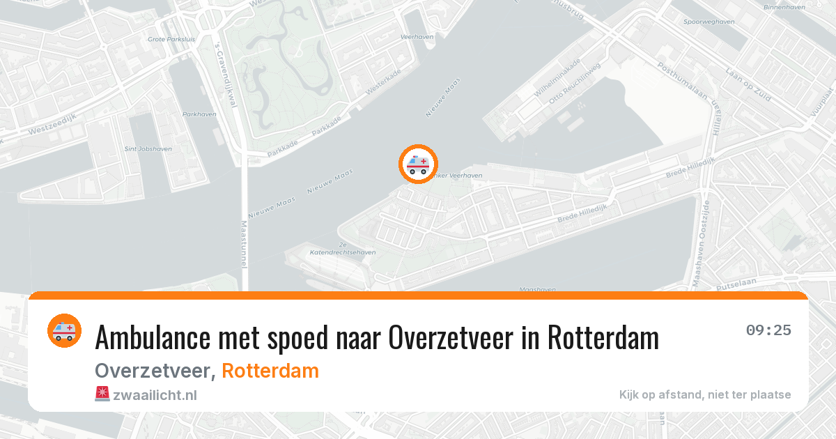 Ambulance met spoed naar Overzetveer in Rotterdam — 1 aug 2026