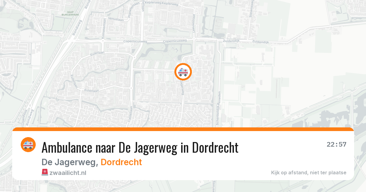 Ambulance naar De Jagerweg in Dordrecht — 16 mei 2026