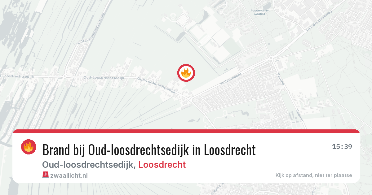 Brand bij Oud-loosdrechtsedijk in Loosdrecht — 24 apr 2026