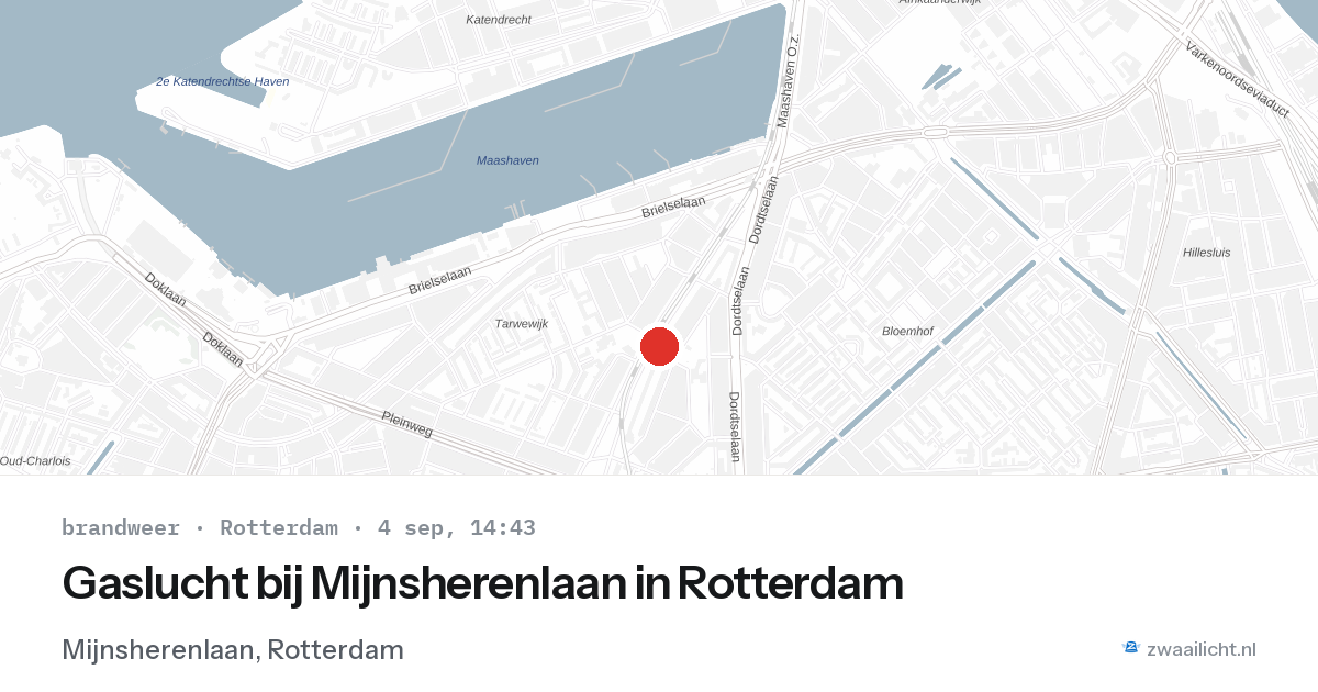 Gaslucht bij Mijnsherenlaan in Rotterdam — 4 sep 2026