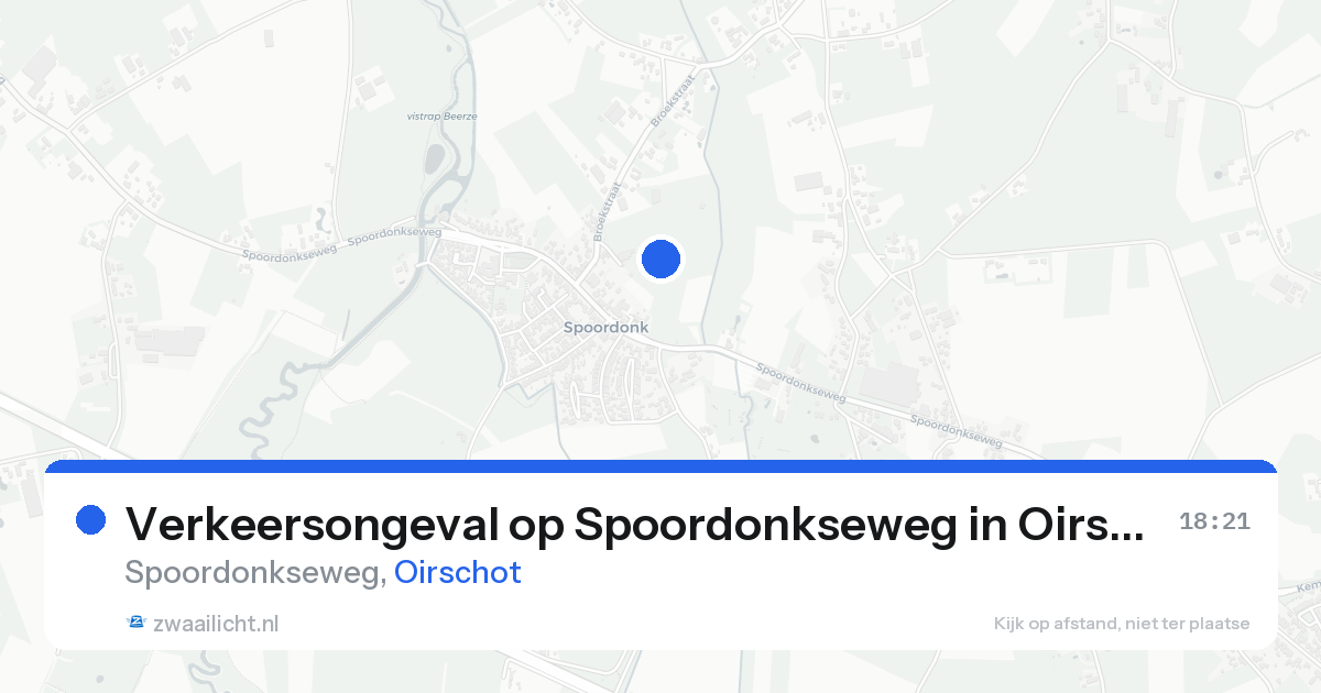 Verkeersongeval op Spoordonkseweg in Oirschot — 25 aug 2026