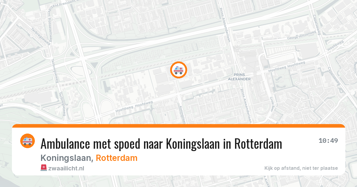 Ambulance met spoed naar Koningslaan in Rotterdam — 23 mei 2026