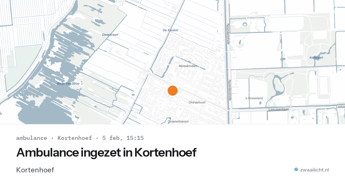 Ambulance ingezet in Kortenhoef — 5 feb 2026