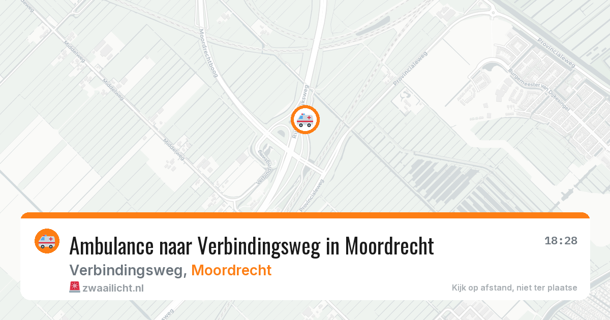 Ambulance naar Verbindingsweg in Moordrecht — 10 aug 2026