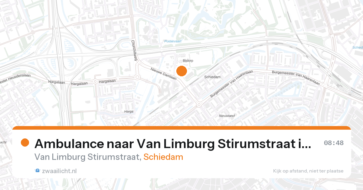 Ambulance naar Van Limburg Stirumstraat in Schiedam — 28 aug 2026