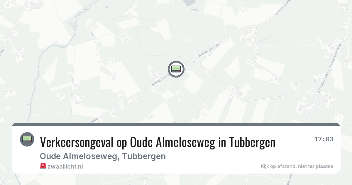 Verkeersongeval op Oude Almeloseweg in Tubbergen — 30 jul 2026