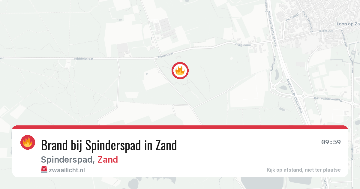 Brand bij Spinderspad in Zand — 26 apr 2026