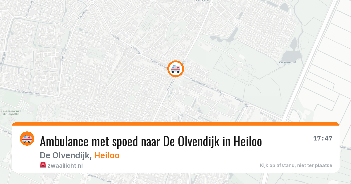 Ambulance met spoed naar De Olvendijk in Heiloo — 4 apr 2026