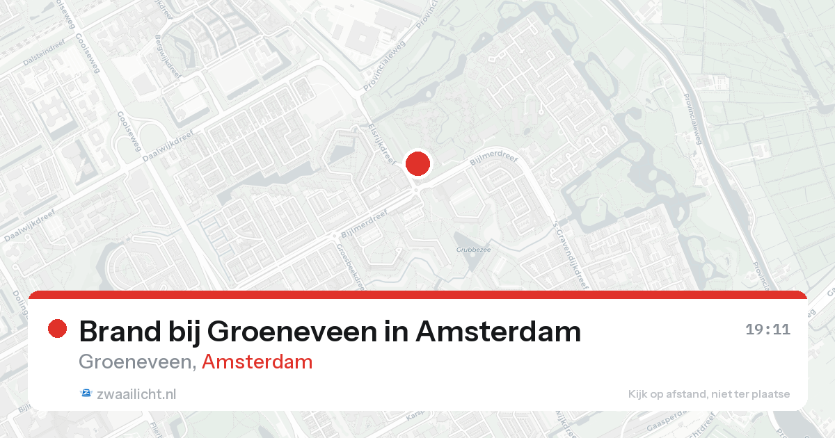 Brand bij Groeneveen in Amsterdam — 22 aug 2026