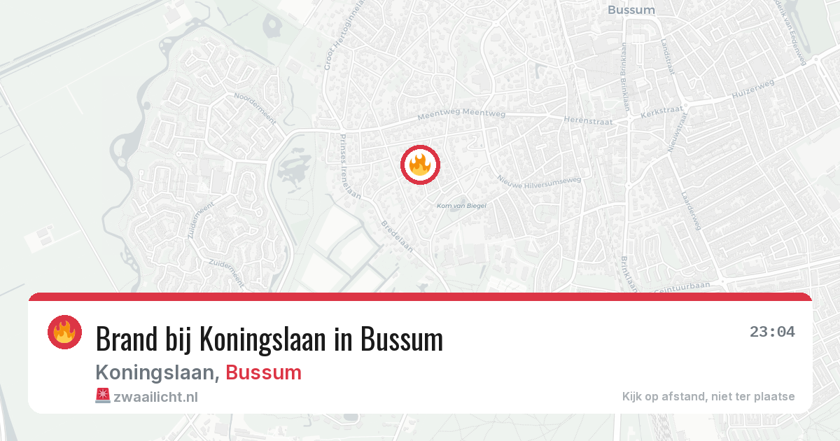 Brand bij Koningslaan in Bussum — 21 jan 2026