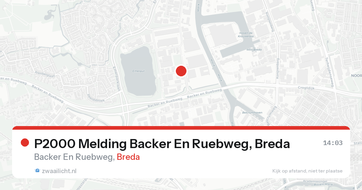 P2000 Melding Backer En Ruebweg, Breda — 7 feb 2026