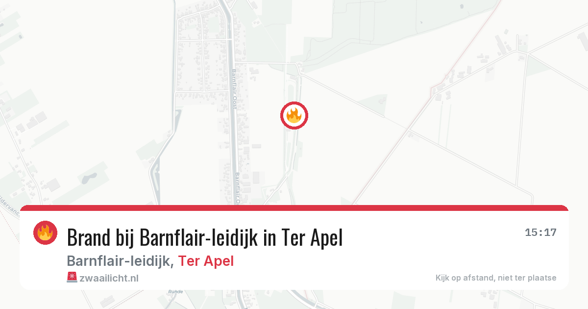 Brand bij Barnflair-leidijk in Ter Apel — 13 aug 2026