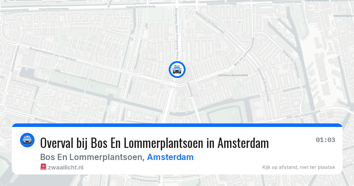 Overval bij Bos En Lommerplantsoen in Amsterdam — 9 aug 2026