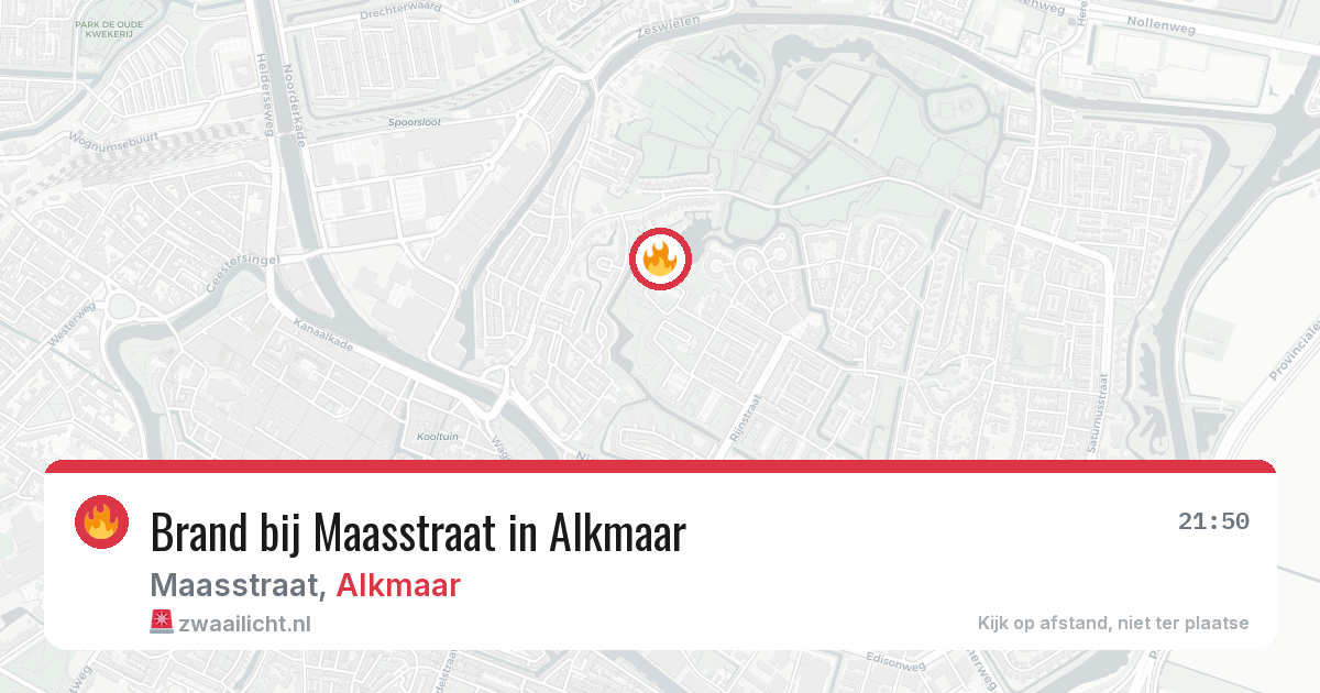 Brand bij Maasstraat in Alkmaar — 20 jun 2026