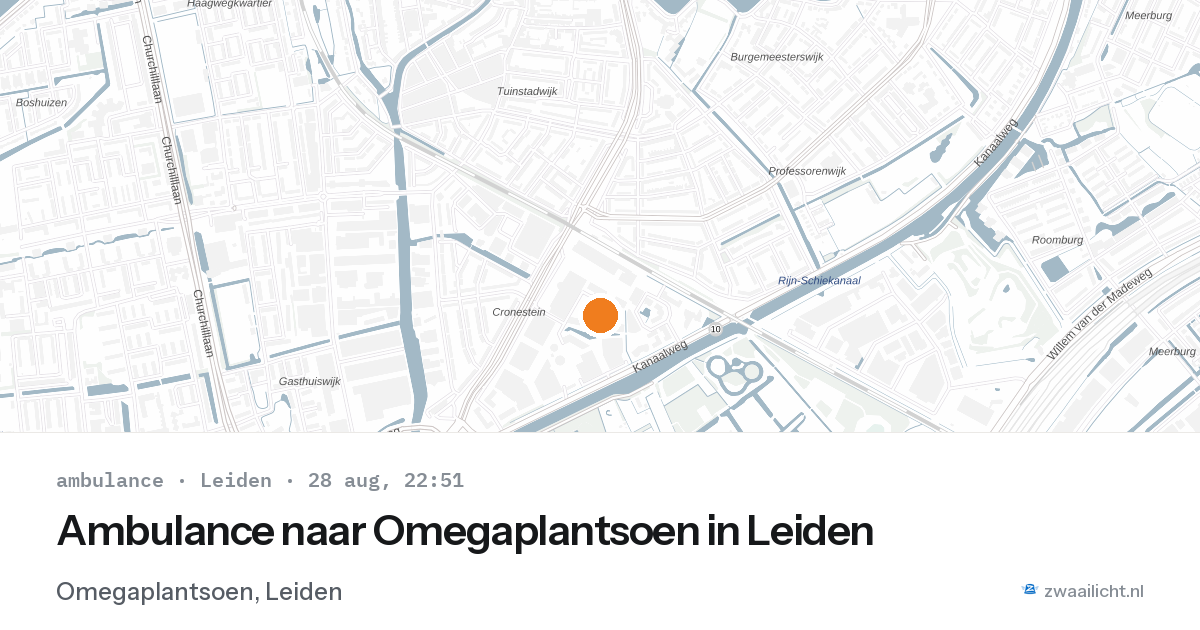 Ambulance naar Omegaplantsoen in Leiden — 28 aug 2026