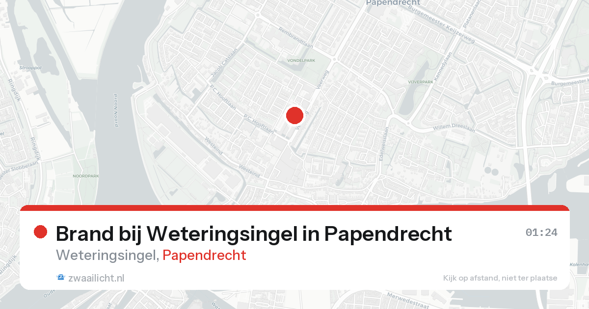 Brand bij Weteringsingel in Papendrecht — 11 mei 2026