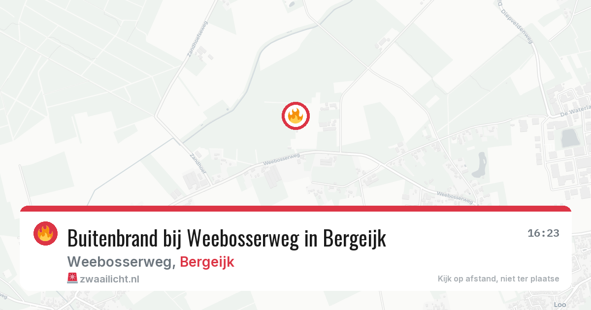 Buitenbrand bij Weebosserweg in Bergeijk — 6 apr 2026