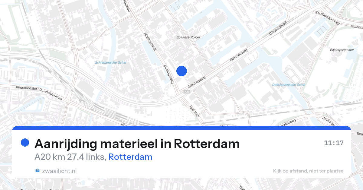 Aanrijding materieel in Rotterdam — 27 aug 2026