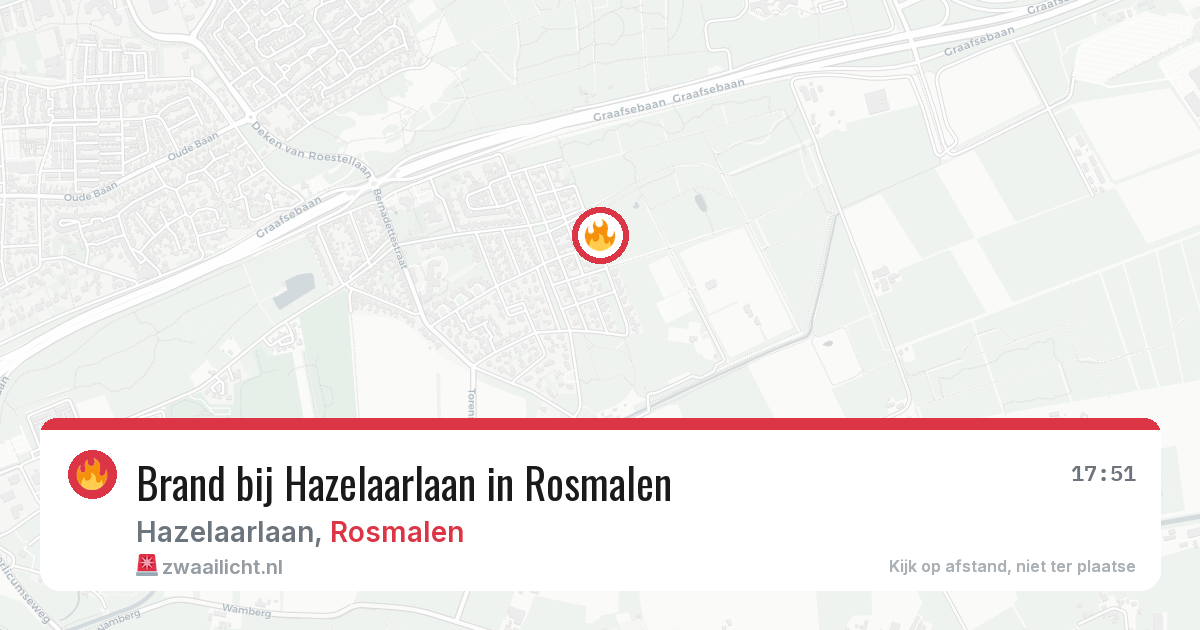 Brand bij Hazelaarlaan in Rosmalen — 30 jun 2026