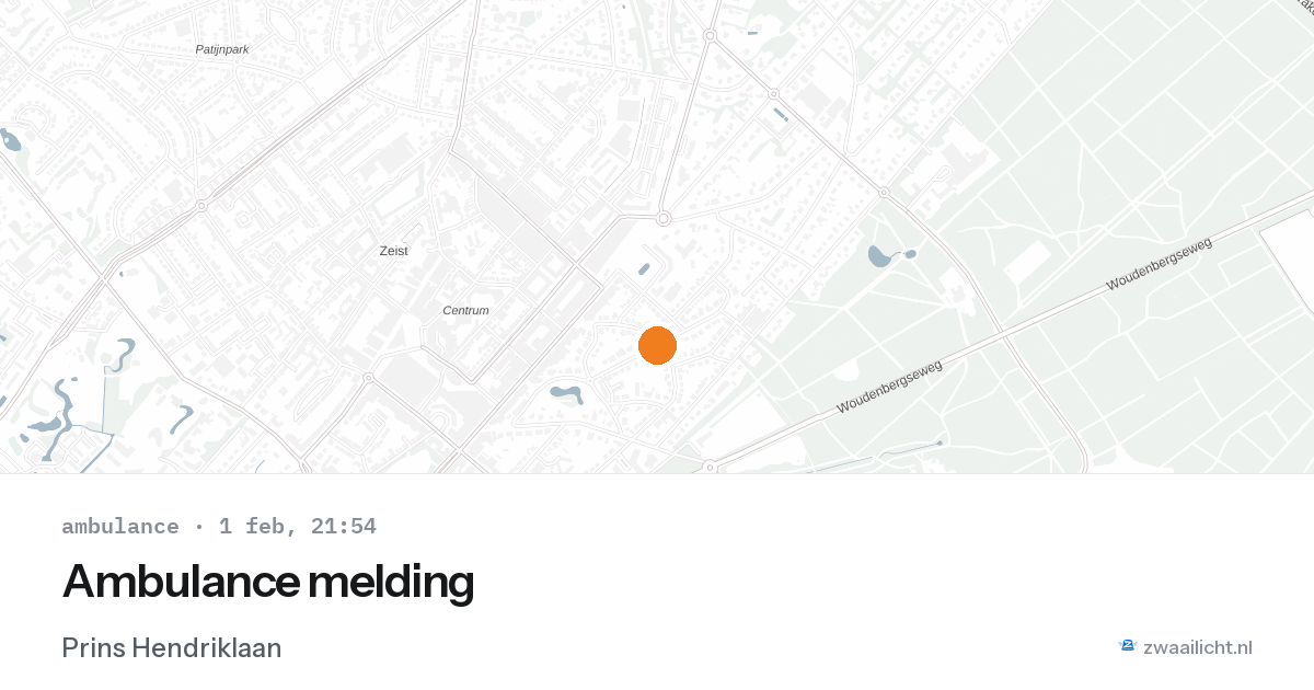 Ambulance melding — 1 feb 2026