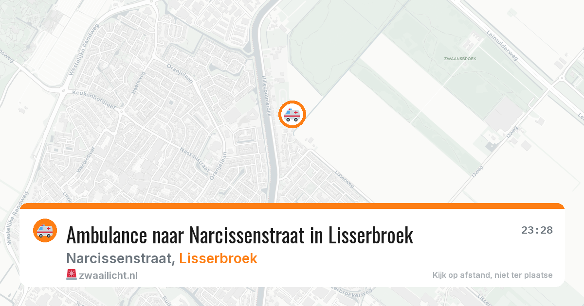 Ambulance naar Narcissenstraat in Lisserbroek — 9 aug 2026