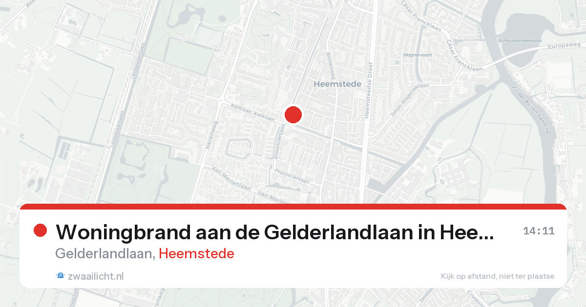 Woningbrand aan de Gelderlandlaan in Heemstede — 7 feb 2026