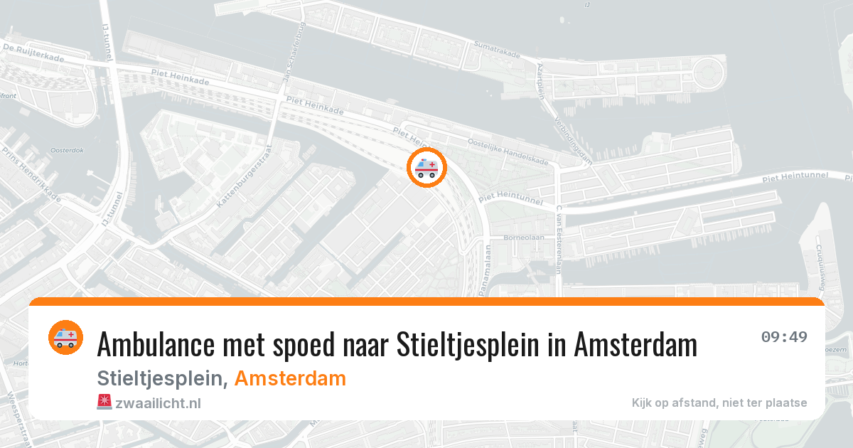 Ambulance met spoed naar Stieltjesplein in Amsterdam — 28 mei 2026