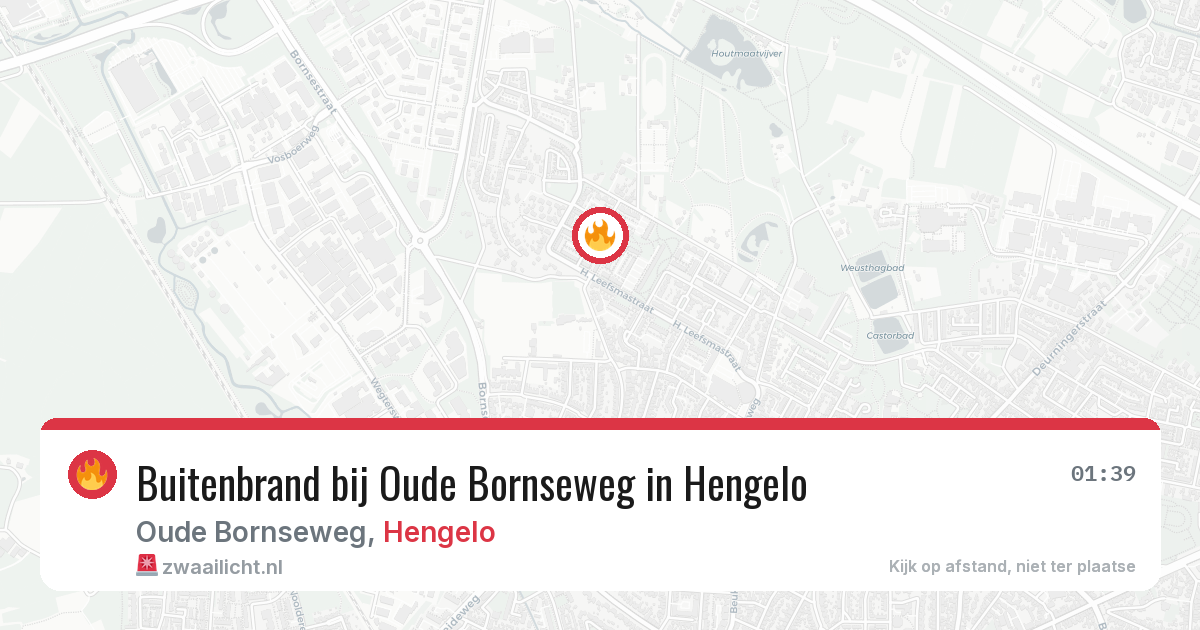 Buitenbrand bij Oude Bornseweg in Hengelo — 22 jun 2026